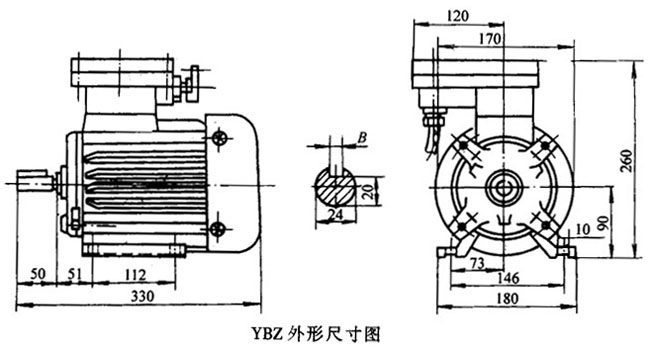 YBZ90S1-4ͼ͙C(j)øஐ늄әC(j)(sh)ߴ